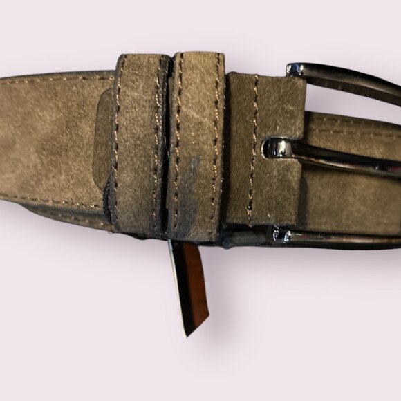 FABRIKA LEATHER BELT  (SUEDE) - COFFEE - HOLES ARE FROM 31-35 INCHES - NWT *read - Picture 2 of 9
